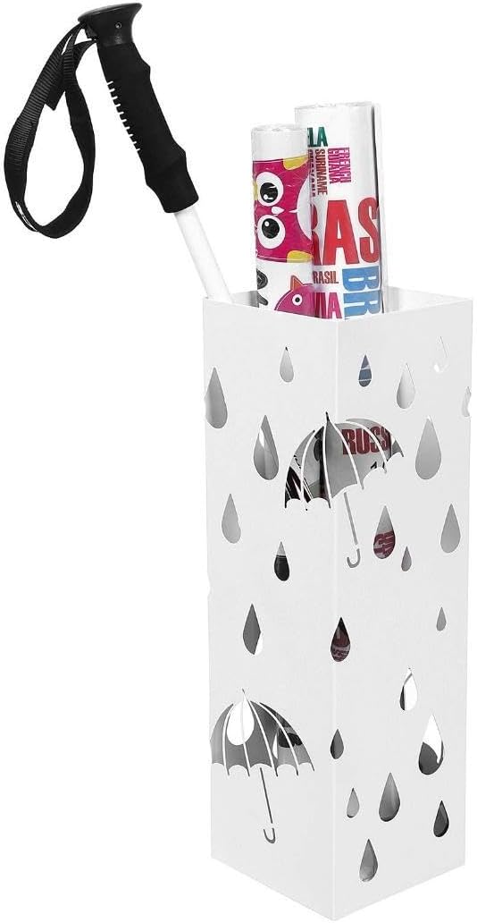 オシャレな方型傘立て - 水受けトレイ付き、便利な収納 オシャレな方型傘立て - 水受けトレイ付き便利な収納 約幅15.5