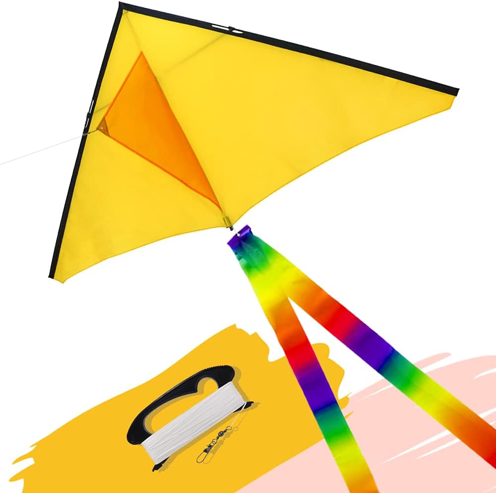 emma kites Fun Color Delta Kite Easy for Beginners Kids