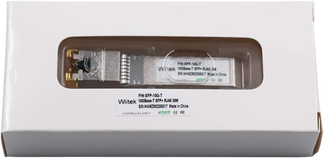 Exсluѕіvе Dіѕсоunt 70% Prісе Wiitek SFP+ to RJ45 Copper Modules, 10GBase-T Transceiver Compatible for Cisco SFP-10G-T-S, Ubiquiti, D-Link, Supermicro, Netgear, Mikrotik, Unifi (Cat 6a/7, 30-Meter)