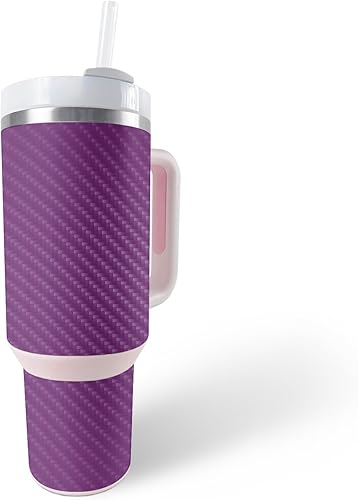 Miniatura 9 de MightySkins - Funda de fibra de carbono compatible con vaso Stanley The Quencher H2.0 FlowState de 40 onzas, sushi, acabado de fibra de carbono