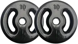 Kit Com 02 Anilhas Emborrachadas De 10kg