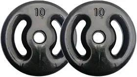 Kit Com 02 Anilhas Emborrachadas De 10kg
