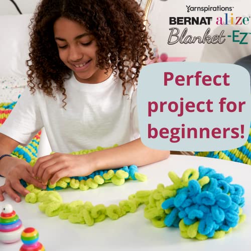 Image of Bernat Alize Blanket-EZ Super Soft Looped Yarn for Beginners, Hand Knitting- No Needles or Hooks Needed, Mauve, 2 Pack