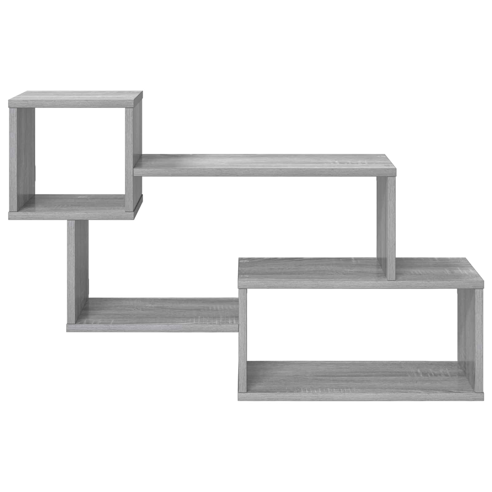 Schwebendes Wand Regal grau 87 x 20 x 55 cm aus Holzwerkstoff, platzsparende Wandhalterung für Wohnzimmer Schlafzimmer Küche Büro, multifunktionale Ablage mit Stauraum und modernem Design