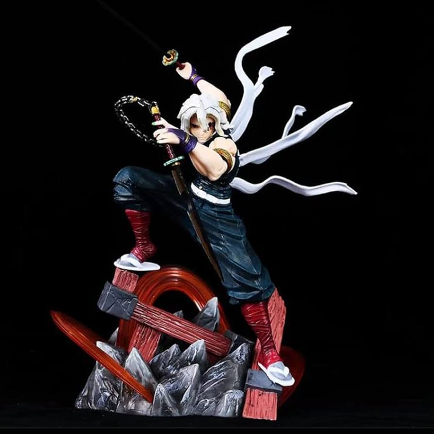 鬼滅の刃　宇髄　天元　フィギュア　27cm Amazon.co.jp: BERBO 鬼滅の刃 宇髄天元GK 両頭彫刻 アクション