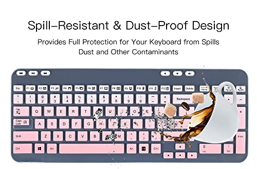 Keyboard Cover For Logitech Mk360 K360, Ultra Thin Keyboard Cover Skin For Logitech Mk360 K360 Keyboard Cover Protector, Logitech Logitech Mk360 K360 Accessories, Ombre Pink #TOP4