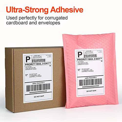 Mirocaro 4" X 6" Shipping Labels For Thermal Printer, Fan-Fold Postage Thermal Labels, Mailing Labels For Packages (1 Stack, 500 Labels) #TOP5