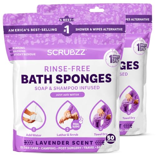 Scrubzz Disposable No Rinse Bathing Wipes