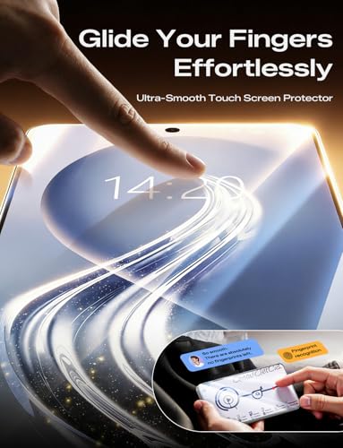 Image of MAGIC JOHN 2PACK 3rd Gen for Samsung Galaxy S26 Ultra Screen Protector, One-Pull Easy Install, Smooth Touch, Auto-Align Screen, Support Fingerprint Unlock, 9H Glass, Anti-Scratch