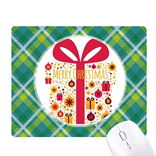 Tapis de souris Noël grille pixel verte idéal pour cadeau de fêtes