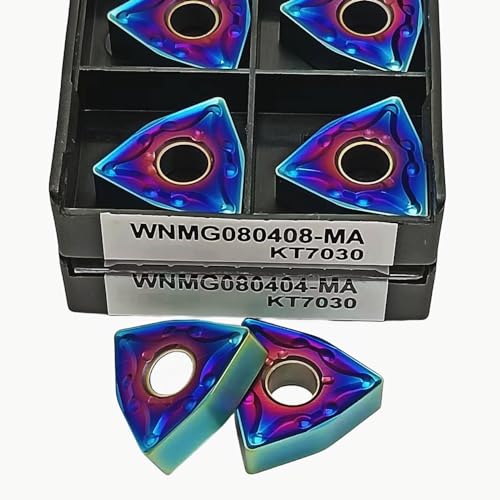10 herramientas de torneado acero inoxidable WNMG080408-MA KT7030 miniatura 4