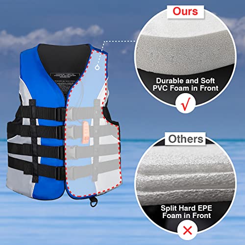 Image of Leader Accessories Adult Universal USCG Approved Life Jacket Vest Boat Vest