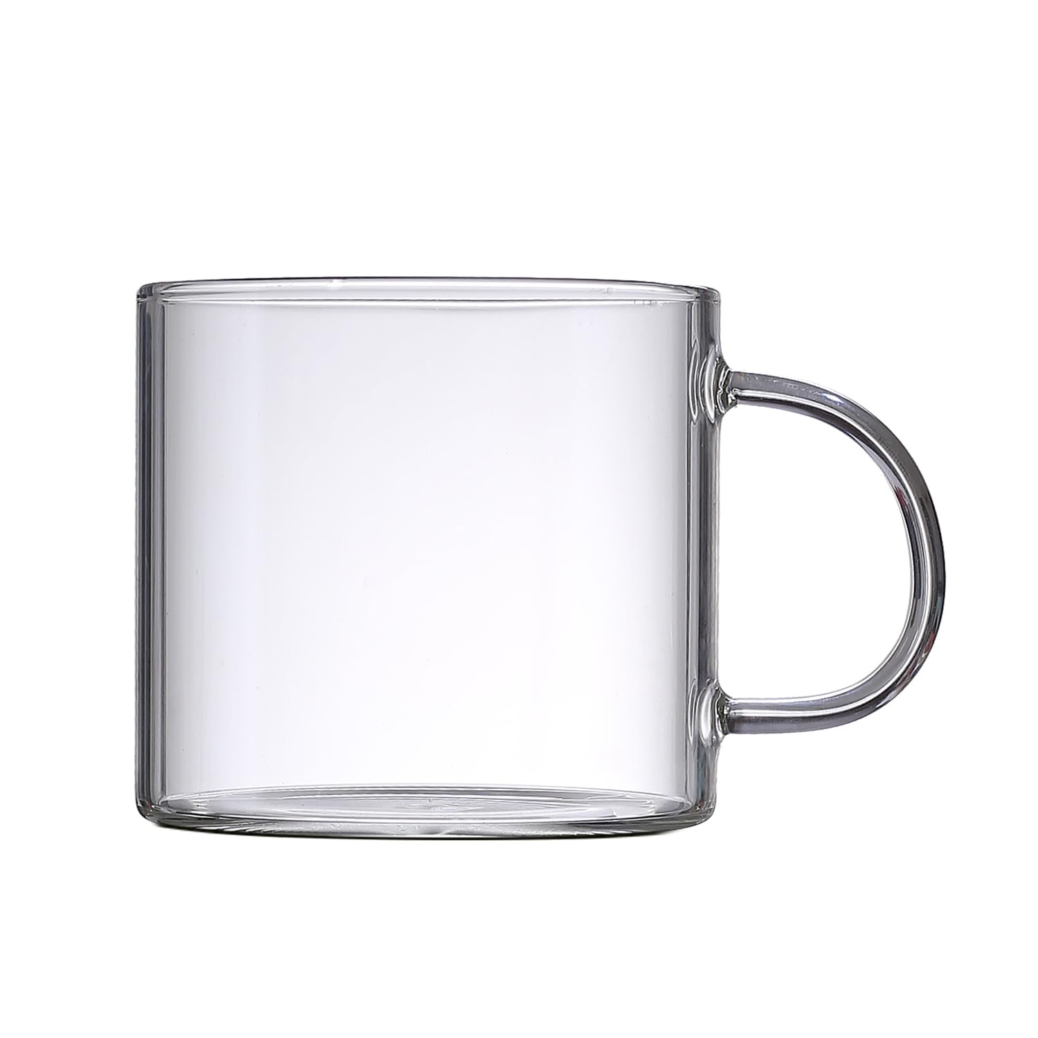 necopure clear glass coffee mug with handle