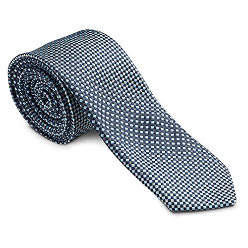 GREIFF Corporate Wear Herren Krawatte Slimline Blau/Grau kariert Modell 6918