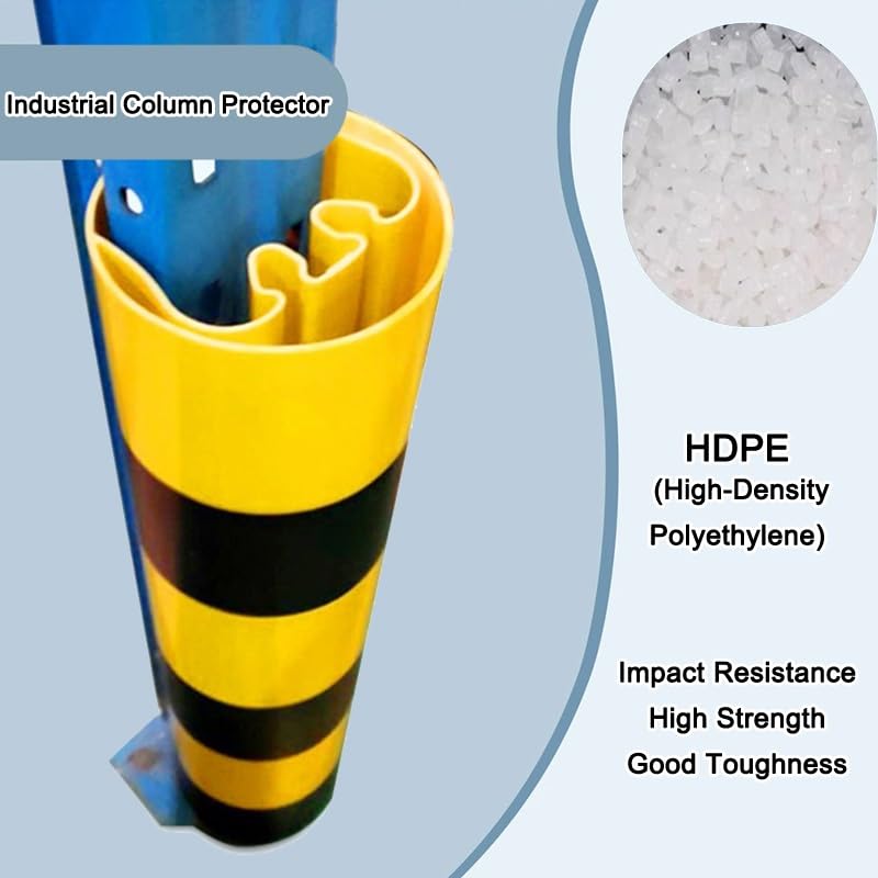 XPLKQXE Protector Columnas Industriales, Protectores Postes Para Estanterías Paletización, Protectores Contra Impactos Para Carretillas Elevadoras(Yellow-10-12cm,30cm/1pcs)