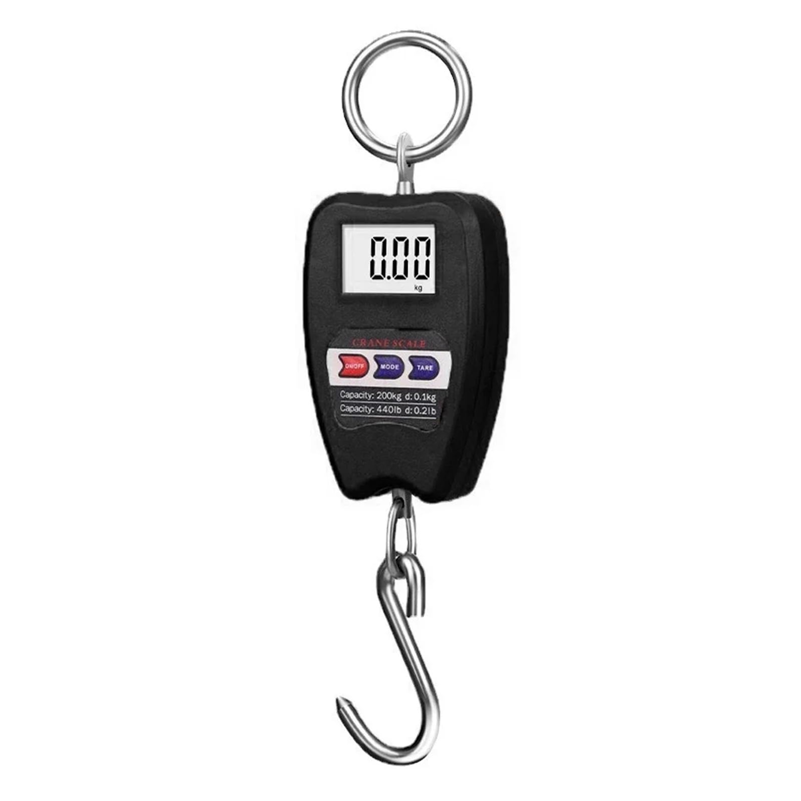 Bilancia elettronica portatile for bagagli Bilancia digitale multifunzionale Display LCD Strumento di pesatura portatile da viaggio per l'edilizia, la fabbrica(Black)