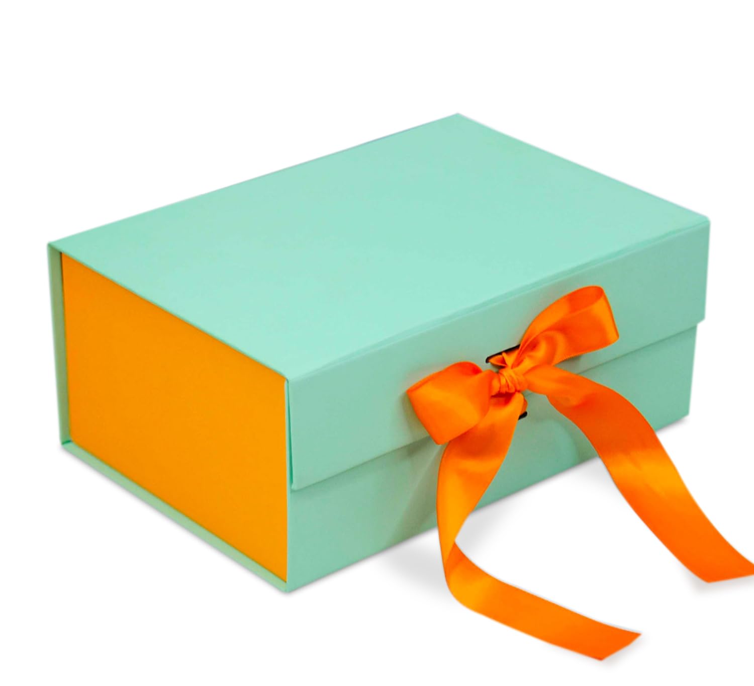 RBS® - Gift Boxes For Packing (23 x 16 x 10cm) Folding Gift Box (1 Pack) Rectangular Gift Box Empty Multipurpose Gift Hamper Box Empty Holds Upto (5 kg) Hamper Box with Ribbon (Teal Sunset)-image-46