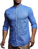 KOMBINIERMÖGLICHKEITEN: Das elegante und moderne Herren Hemd mit Stehkragen in langarm passt sich jeder Alltagssituation (Für Urlaub, Freizeit oder auf Party ) an und kann in verschiedenen Styles kombiniert werden. Ein cooles, modernes und lässiges Männer Hemd für Sommer, Herbst, Frühling sowie warme Winter-Tage.