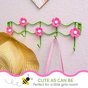 Galashield Hook Rack Wall Mounted | Coat Rack Wall Mount for Kids Room | Flower Design Hooks for Boys and Girls | Towel, Clothes, Hat, Backpack Hanger Galashield Hook Rack Wall Mounted Coat Rack Wall Mount for Kids Room Flower Design Hooks for Boys and Girls Towel Clothes Hat Backpack Hanger