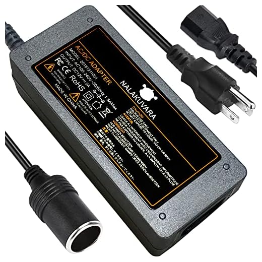 AC to DC Converter 110V to 12V 5A 60W Car Cigarette Lighter Adapter - Wall Plug 120V to 12V Car Charger Outlet Cigarette Lighter Female Socket Converter - 110/120 to 12 Volt AC/DC Adapter Power Supply
