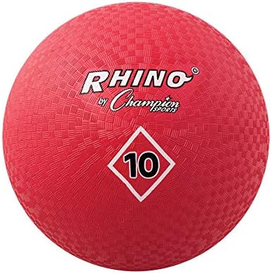 Champion Sports 10 Inch Playground Ball, Red