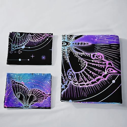 HOSIMA Butterfly Duvet Cover for Kids Boys Girls 3-Piece Luxurious Soft Microfiber Blue Black Butterfly Bedding Set including Zipper - Image 4