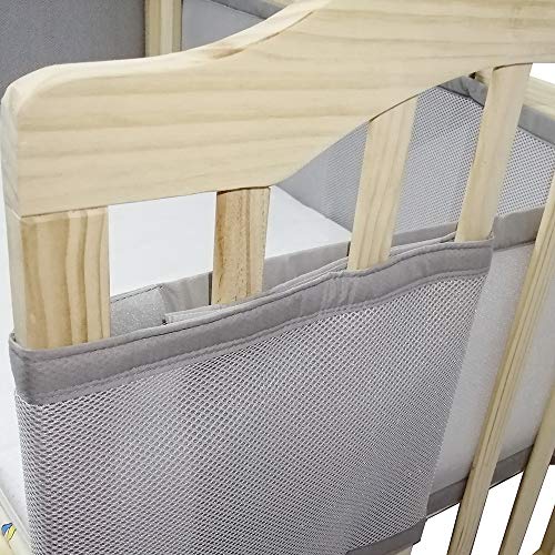 Baby Mesh Crib Bumper,Classic Breathable Crib Bedding Liner,Adjustable Length Fits Most Sizes Cribs,Machine Washable
