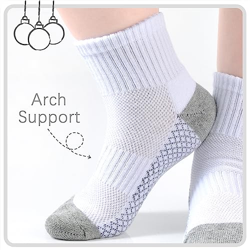 Kids Ankle Socks Boys Cushioned Athletic Crew Socks Girls Cotton Quarter Socks Sports Children Youth Women 12 Pairs2