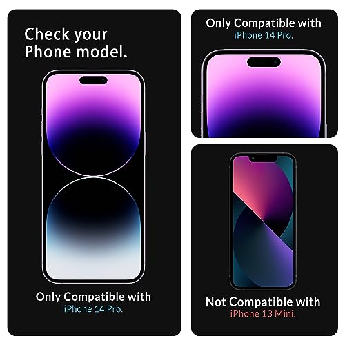 Image of ArmourPro Matte Privacy Tempered Glass for iPhone 14 Pro (6.1 Inch) with Edge-to-Edge Protector, Full Screen Coverage and Easy Installation kit (Pack of 2)
