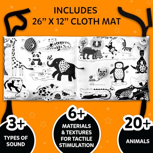 Image of Skillmatics High Contrast Sensory Cloth Mat for Babies & Infants - Newborn Visual Stimulation, Observation Skills, Gifts for 0 to 18 Months, Multicolor