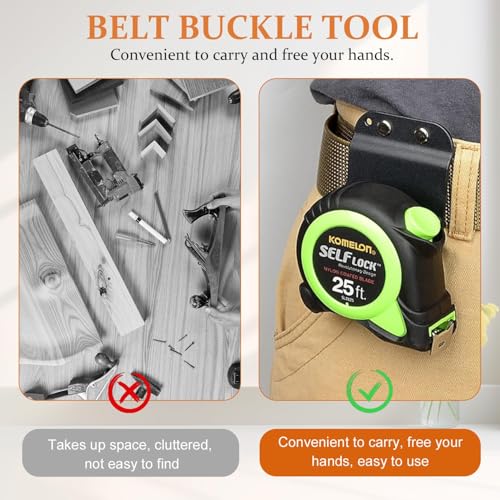 2 Stück Werkzeug Gürtelhalter Set,Hammerhalter für gürtel und Maßbandhalter Gürtel, Nicht Leicht Abzufallen, Geeignet für Hämmer, Maßband, Äxte, Schraubenschlüssel (Schwarz)
