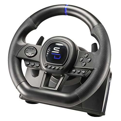 Superdrive - Sv650 Racing Steering Wheel With Pedal And Paddle Shifters For Xbox Serie X/S, Switch, Ps4, Xbox One, Pc, Ps3 (Programmable For All Games) #TOP2
