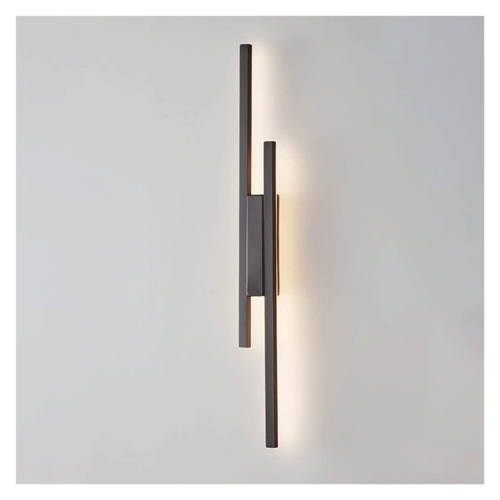 VDOQTLJT Black Long Strip Wall Lamp Linear Brass Sconce with Acrylic Shade Bedside Decorative LED Light Lamps sconces(60CM)