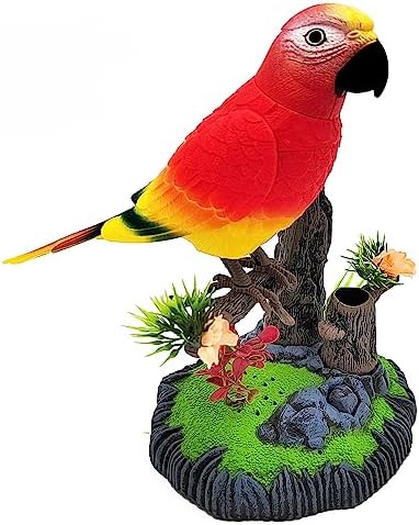 Bird Toy for Red Bellied Parrot: Which One Will Captivate Your Pet? 5 Tipmant Electronic Bird Toys Electric Parrots Animal Pets Move Chirp Realistic Home Office Room Decoration Kids Birthday Gifts (Red)