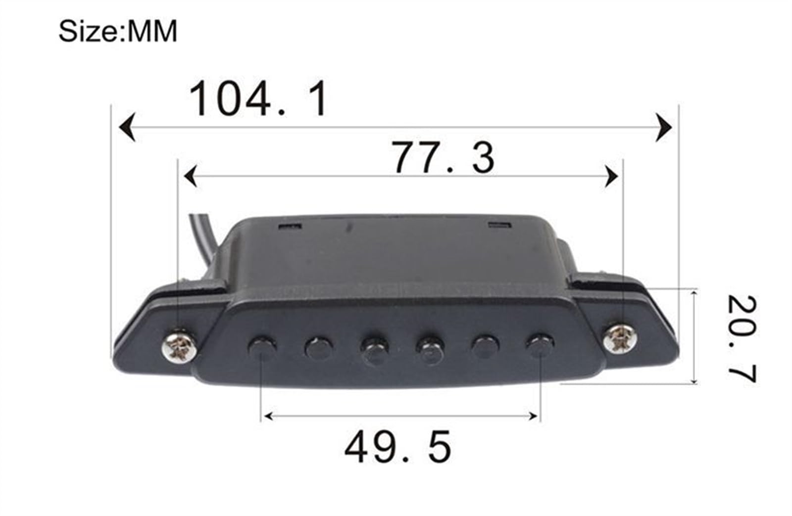 Sechssaitiger Gitarren-Tonabnehmer Kein Loch Erforderlich 40-Zoll-Folk-Gitarren-Tonabnehmer Mattschwarzer Schallloch-Tonabnehmer Professioneller Tonabnehmer für Akustikgitarre