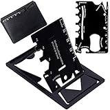 Multitool Karte YUESEN 18-in-1 Mehrzweck-Taschen-Werkzeug TelefonhalterKomplettset Schraubendreher, Flaschenöffner, Sechskantschlüssel Rettungs Notfall Werkzeuge Multi-Tool(Schwarz)
