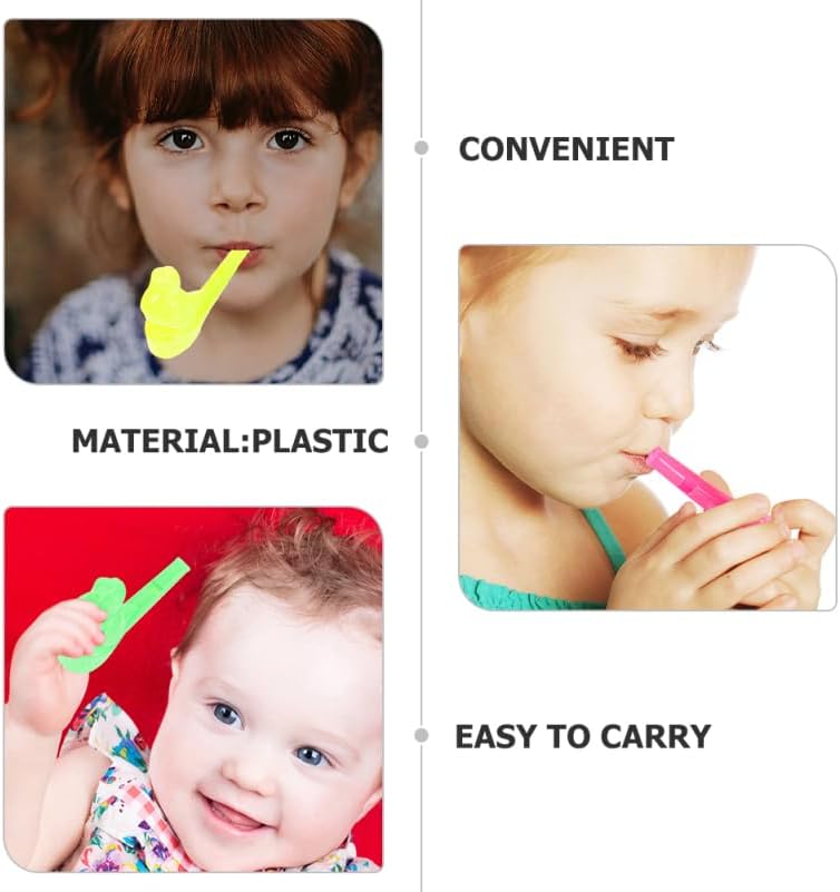 Lurrose Set of 16 Bird Water Whistles Lightweight Plastic Party Props Musical Wind Instruments for Kids Birthday Holiday Fun