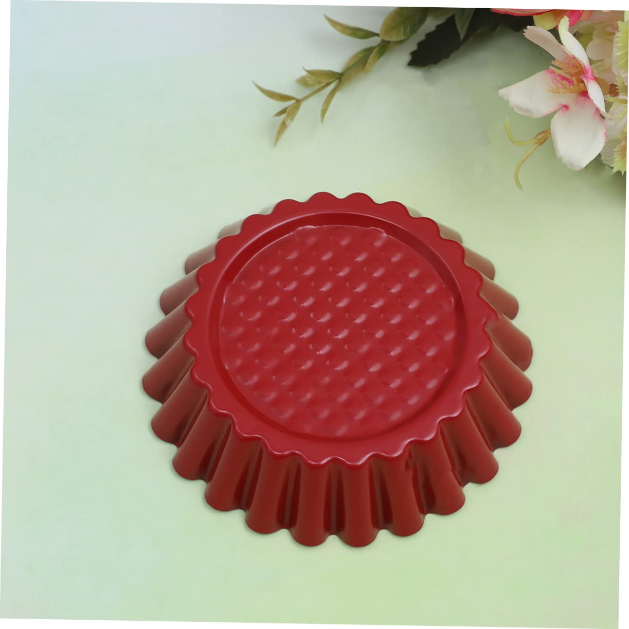 12 Moldes para Tartaletas de Acero al Carbono, Antiadherentes, Forma de Crisantemo, Desmoldado Fácil, para Hornear en Casa
