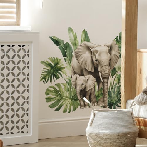 Vinilo Decorativo Elefantes Acuarela para Decoración Infantil miniatura 3