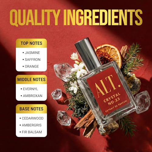 ALT. FRAGRANCES Crystal No. 23 – Inspired by Bac. Roug. 540, Unisex Perfume, Extrait de Parfum, Long Lasting Perfume for Men & Women with Jasmine, Amberwood & Cedar Notes, 60ml - Image 4