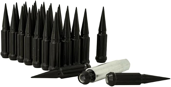 Gorilla Automotive 8 LUG 14-2.00 SPIKE LUG INSTALL KIT BLK - SPK8-14200B