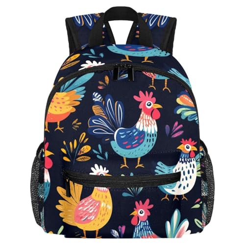 Sac à dos petits enfants à motif coqs pour la maternelle et les sorties
