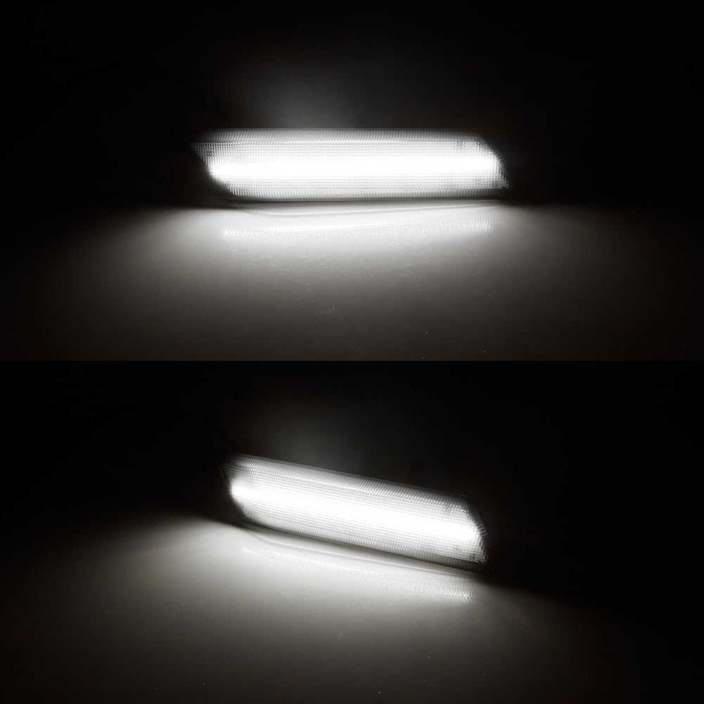 GTINTHEBOX Smoked Lens White LED Front Bumper Side Marker Parking Light for 2006-2012 Porsche Cayman, 2005-2012 Boxster, 2005-2012 911 Carrera Targa