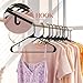 Clothes Hangers Plastic 20 Pack - Black Plastic Hangers - Makes The Perfect Coat Hanger and General Space Saving Clothes Hangers for Closet - Percheros Ganchos para Colgar Ropa Hangars
