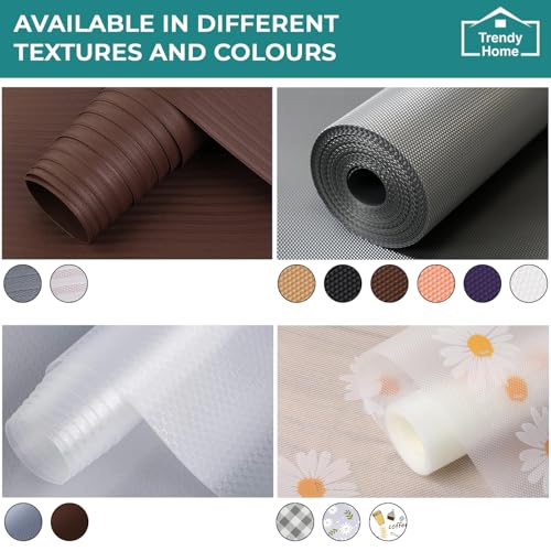 Image of Trendy Home Anti-Slip Mat 45 cm x 3 m for Drawers, Fridge & Shelf Liners | Printed Design, Non-Slip, Food Grade EVA, Washable Kitchen Mat, Brew Nest