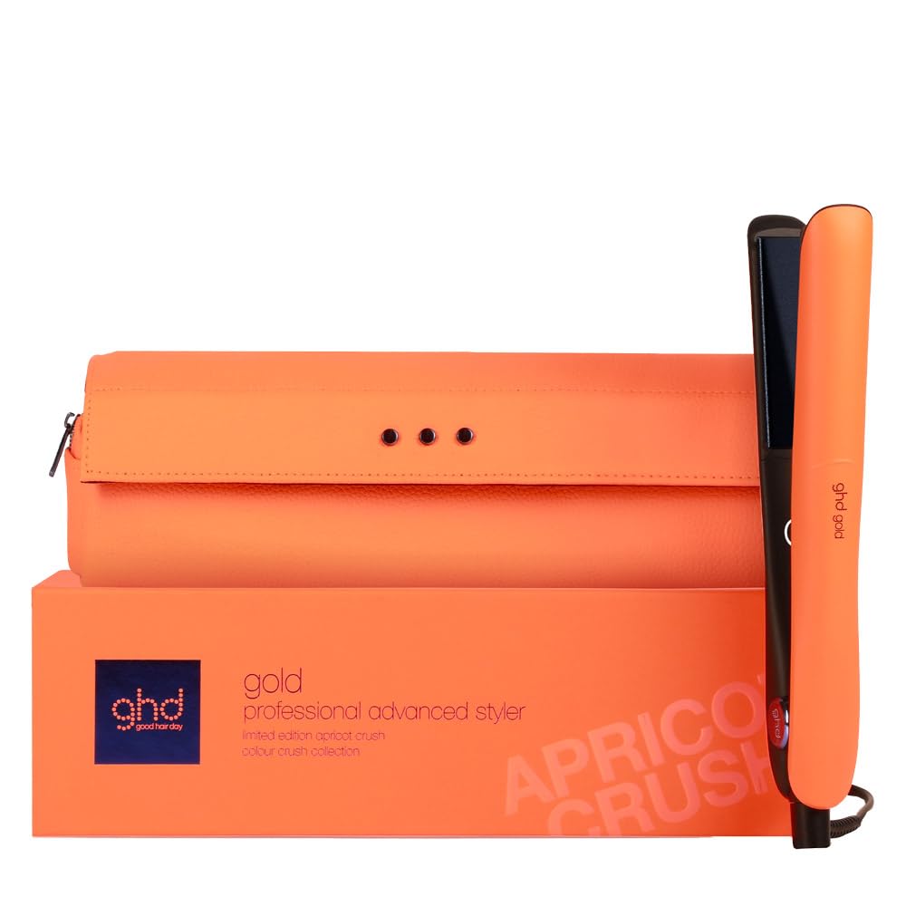 ghd gold Colour Crush - Plancha de pelo profesional para alisar, rizar y crear ondas, temperatura óptima de peinado 185ºC, tecnología dual-zone, edición limitada 2024, color naranja