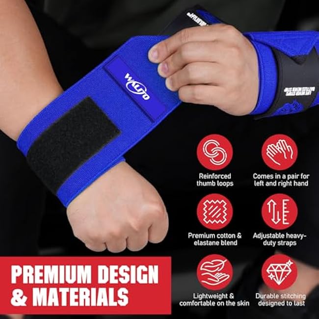 Wrist Wraps for Weightlifting-21 Lifting Wrist Straps for Weightlifting,Weight Lifting Wrist Wraps with Thumb Loop,Breathable Wrist Brace, Avoid Injury and Maximize Grip for Men & Women Powerliftin