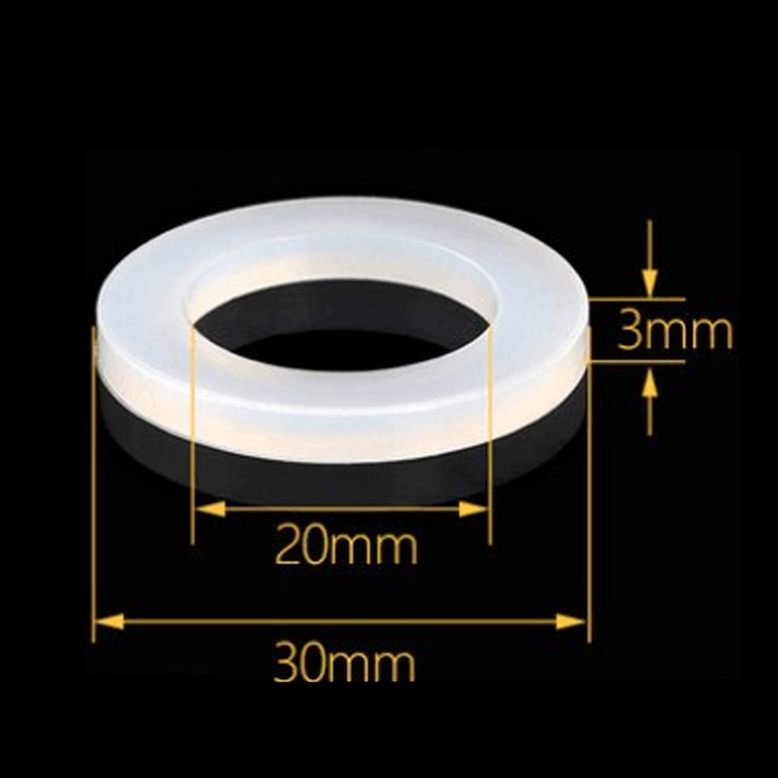 ANKROYU 12PCS Flat Gasket, Silicone O Ring Sealing, High Temperature Resistant Gasket Sealing Grommet, Automotive Gasket for Water Tap Sprayer Connection (1 inch)