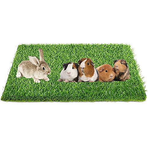 Künstliches Gras Meerschweinchen Urinierunterlage, wasserdicht, wiederverwendbar, für Hunde und Katzen, rutschfest, für Kleintiere, Käfigeinlagen, Haustierbodenbelag für den Innen- und Außenbereich Cover
