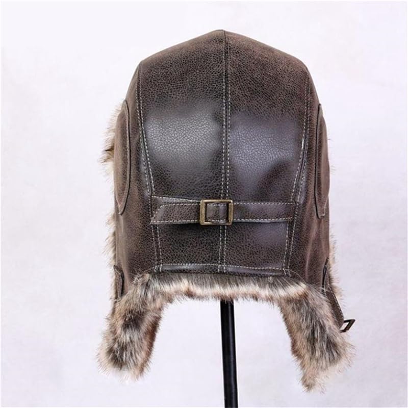 Gorro de Invierno Térmico Gorros de invierno for hombre Lei Feng Hat Gorro de nieve de piel sintética for mujer con orejeras a prueba de viento cálido Sombrero de Aviador para Esquiar Deportivas al Ai